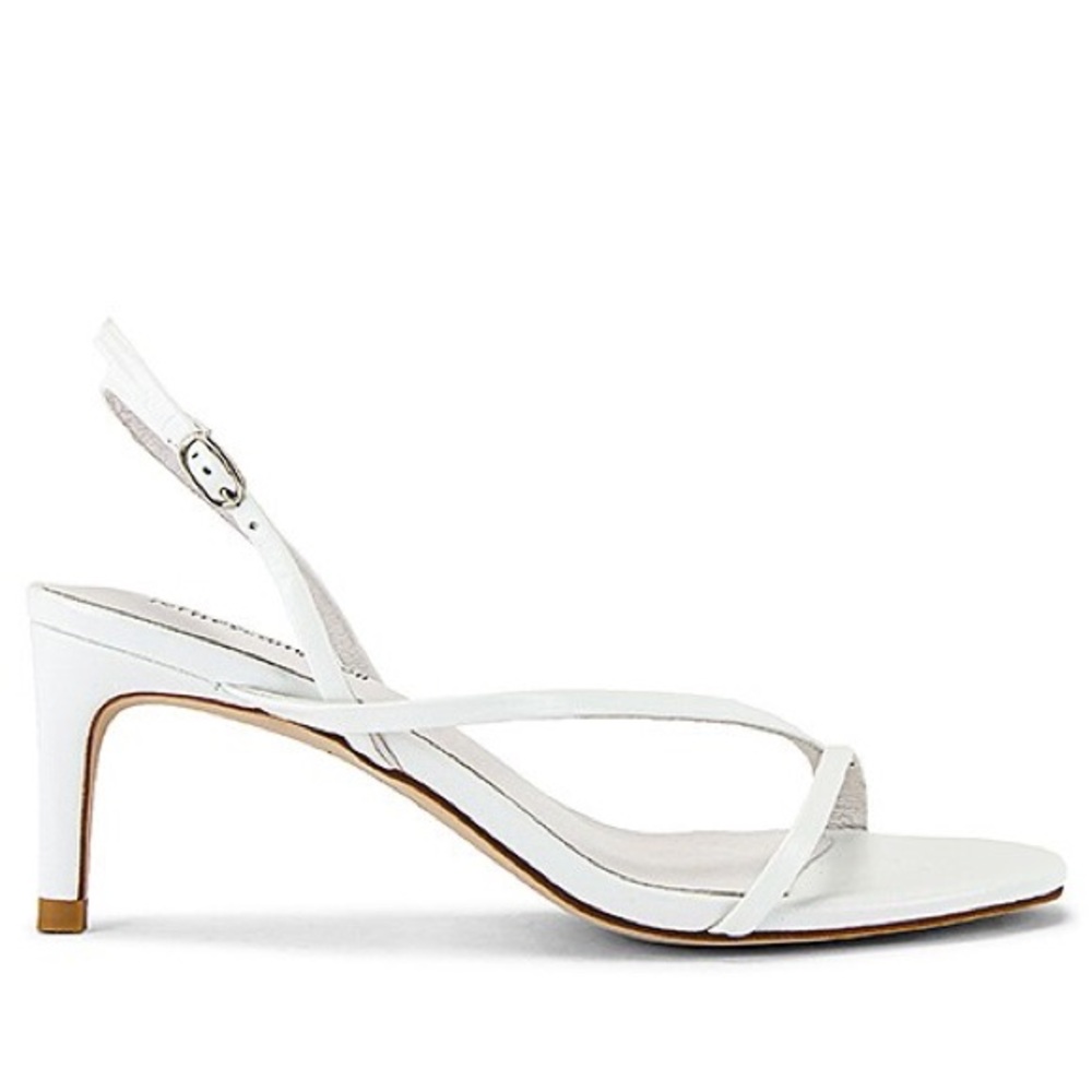 Jeffrey Campbell Ecru Off White “Morph” Strappy SlingBack Heels Sz 8